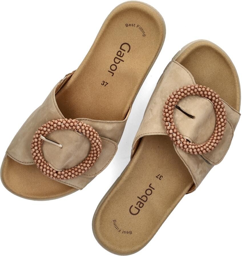 Gabor 83.745.14 Slippers Beige Suede Dames Beige