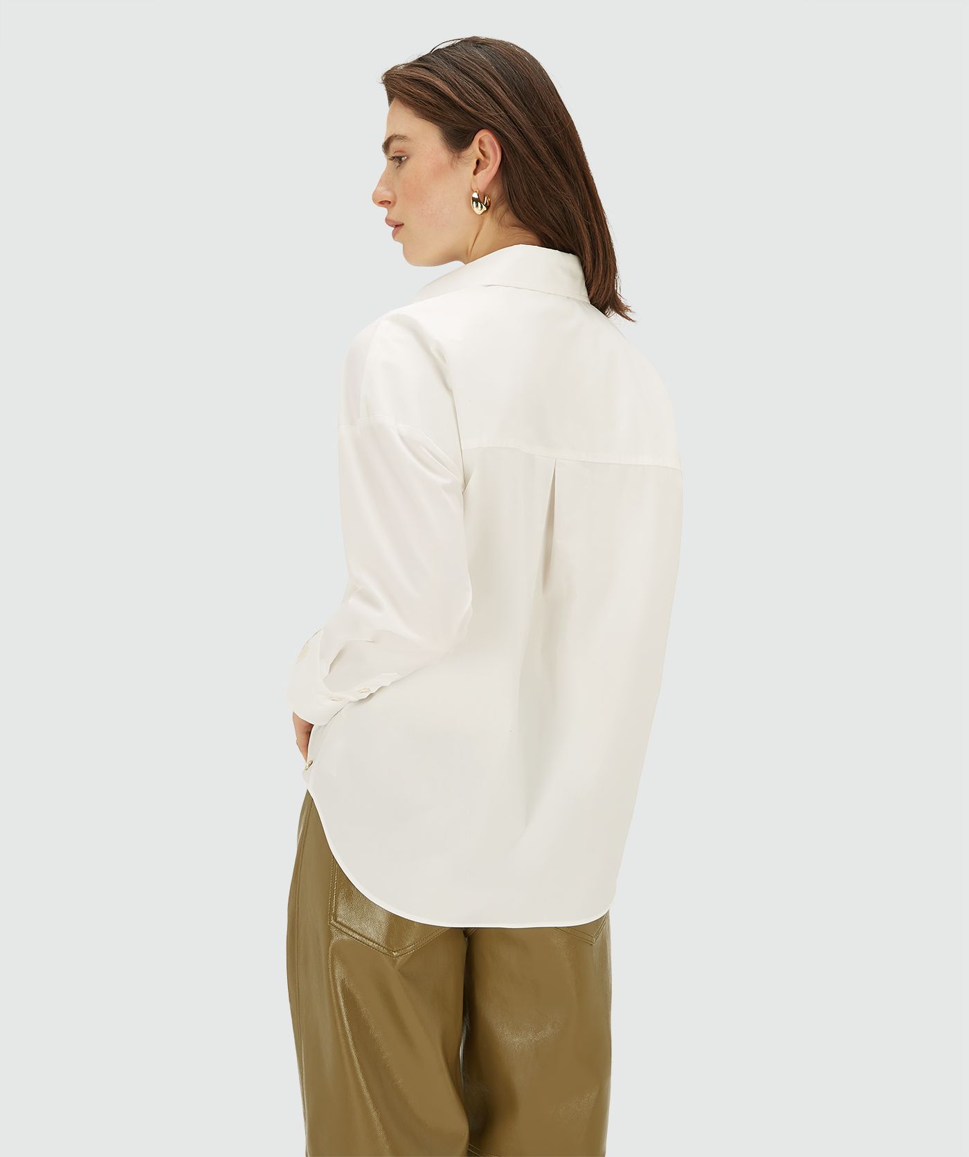 JV-CECILE oversized blouse met pailletten - off white