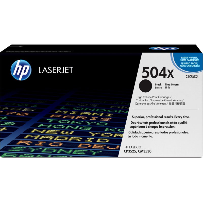 HP 504X toner LaserJet noir grande capacité authentique