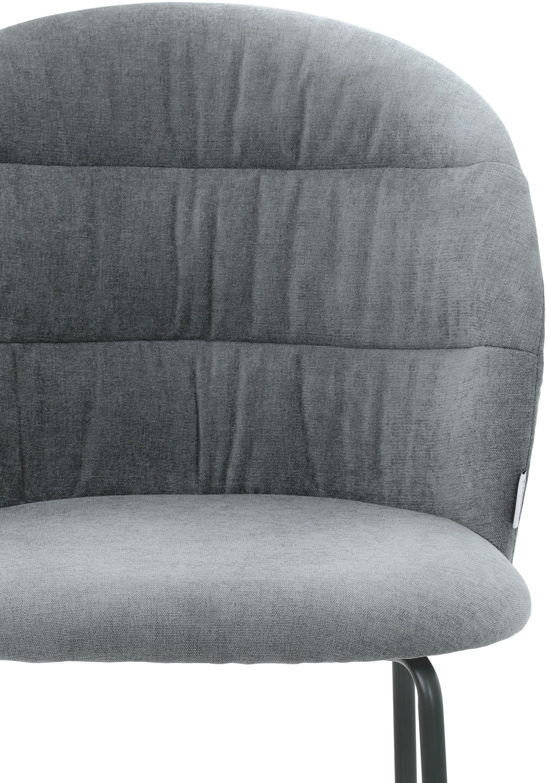 TOM TAILOR HOME 4-Fussstuhl »LEAF CHAIR« (Set) 2 Stk.4-Fussgestell, Raffung in der Rückenlehne