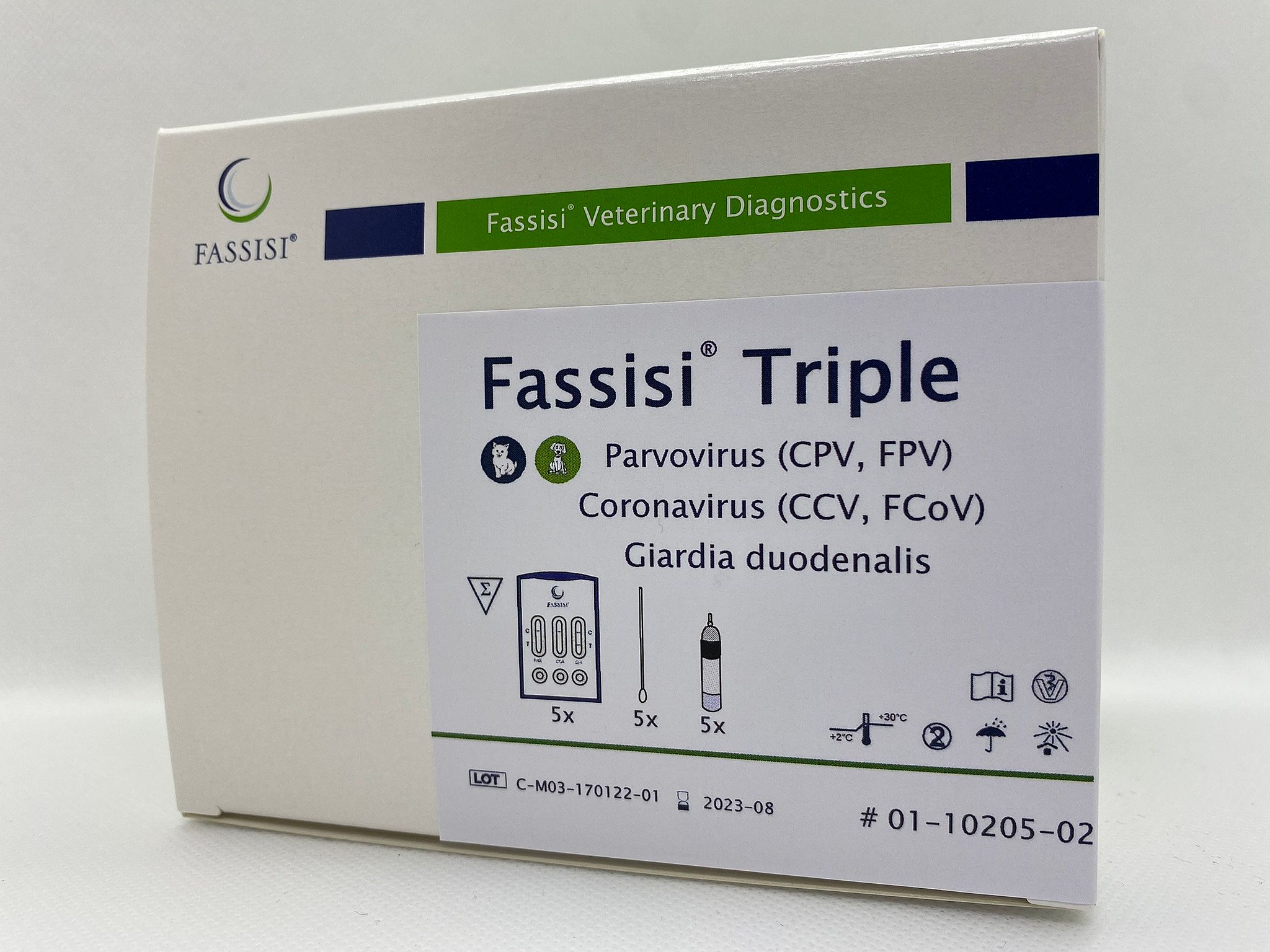 Fassisi Triple Parvo Giardia Corona Ontlasting Sneltest Hond Kat | 1 stuk | 13113