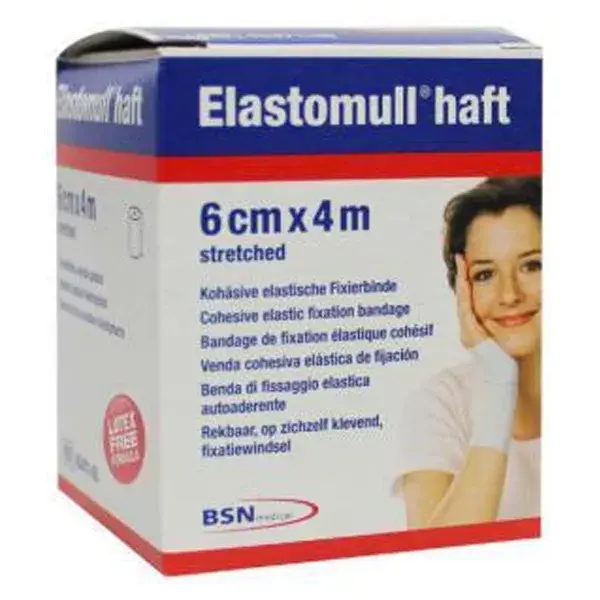 Bandagem de gaze coesiva BSN Medical Elastomull Haft, 6 cm x 4 m, 1 unidade