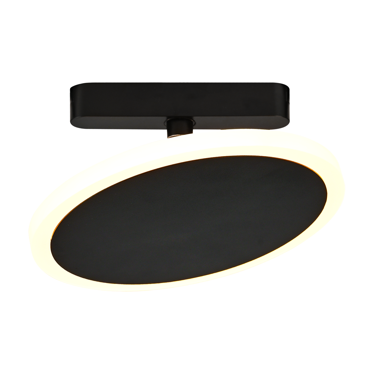 Moderne spot zwart voor railsysteem 1-fase incl. LED - Magnetic Puk