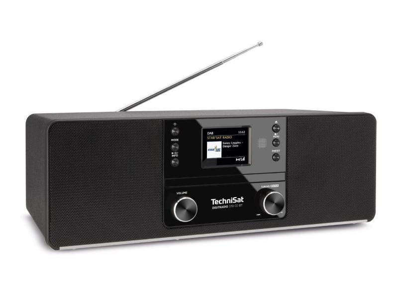 Technisat DAB  Radio DigitRadio 370 CD BT Schwarz DAB /UKW-Stereoradio mit CD-Player und Bluetooth-Audiostreaming