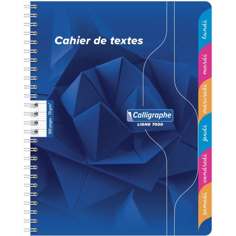 Textes reliure intégrale 7000 17x22 cm 100 pages grands carreaux 70 g - Assortis