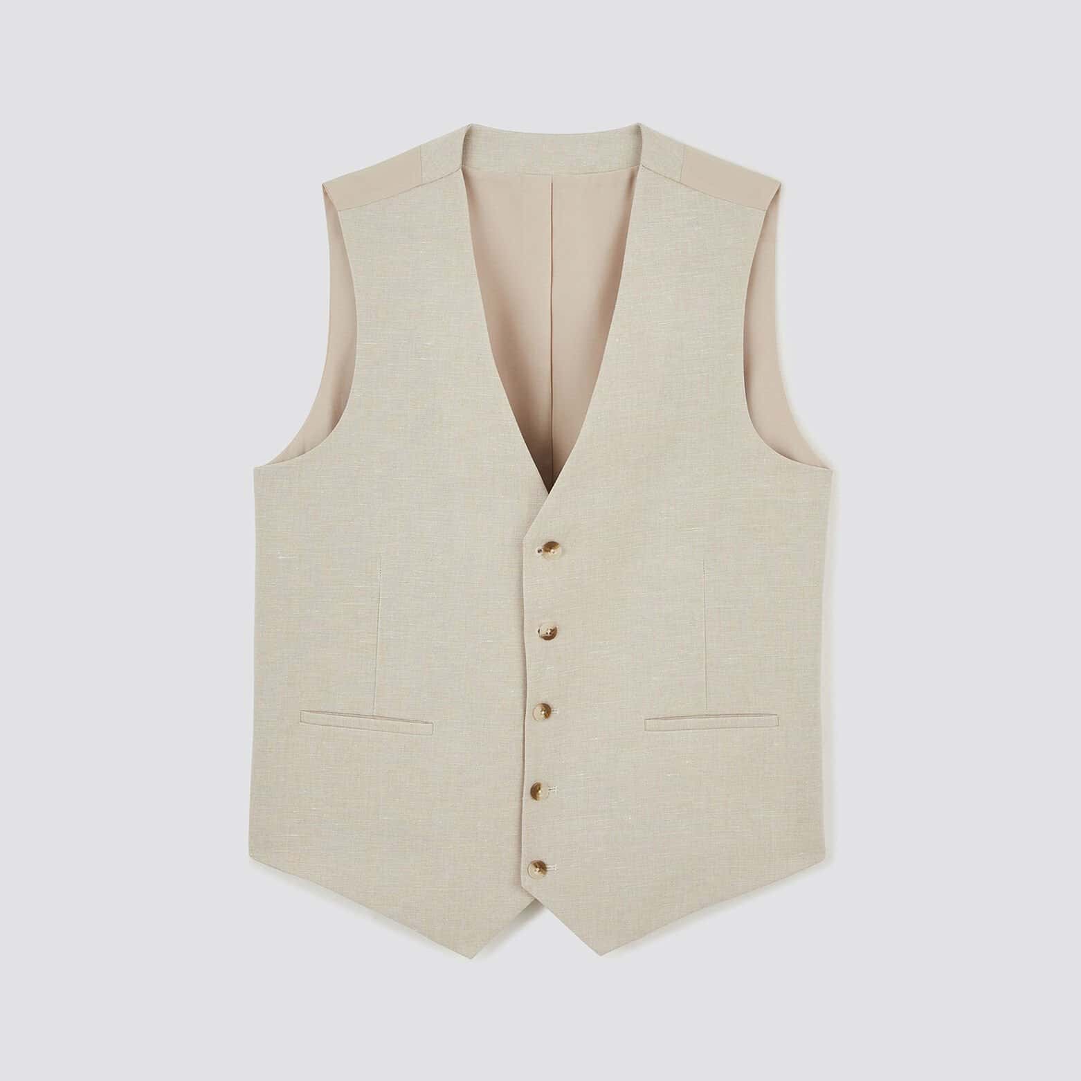 Gilet de costume Beige