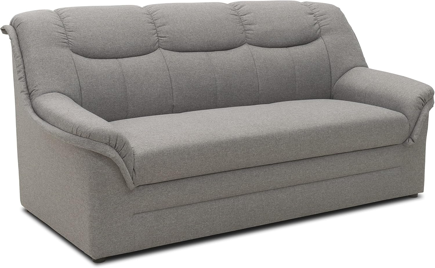 DOMO. collection Sofa Berlin, klassisches 3er Sofa, Polstergarnitur mit hochwertigem Federkern, 3 Sitzer 178 x 90 x 89 cm (BxTxH), hellgrau