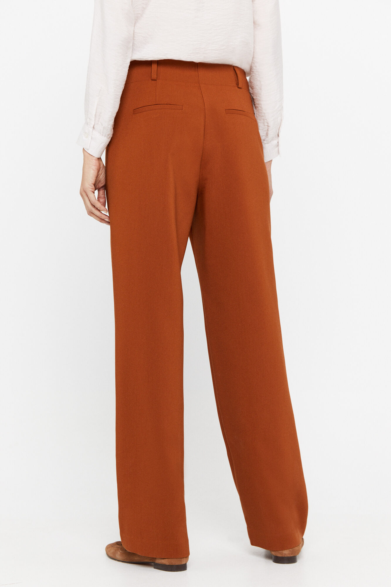 Calça social com pregas - Camel