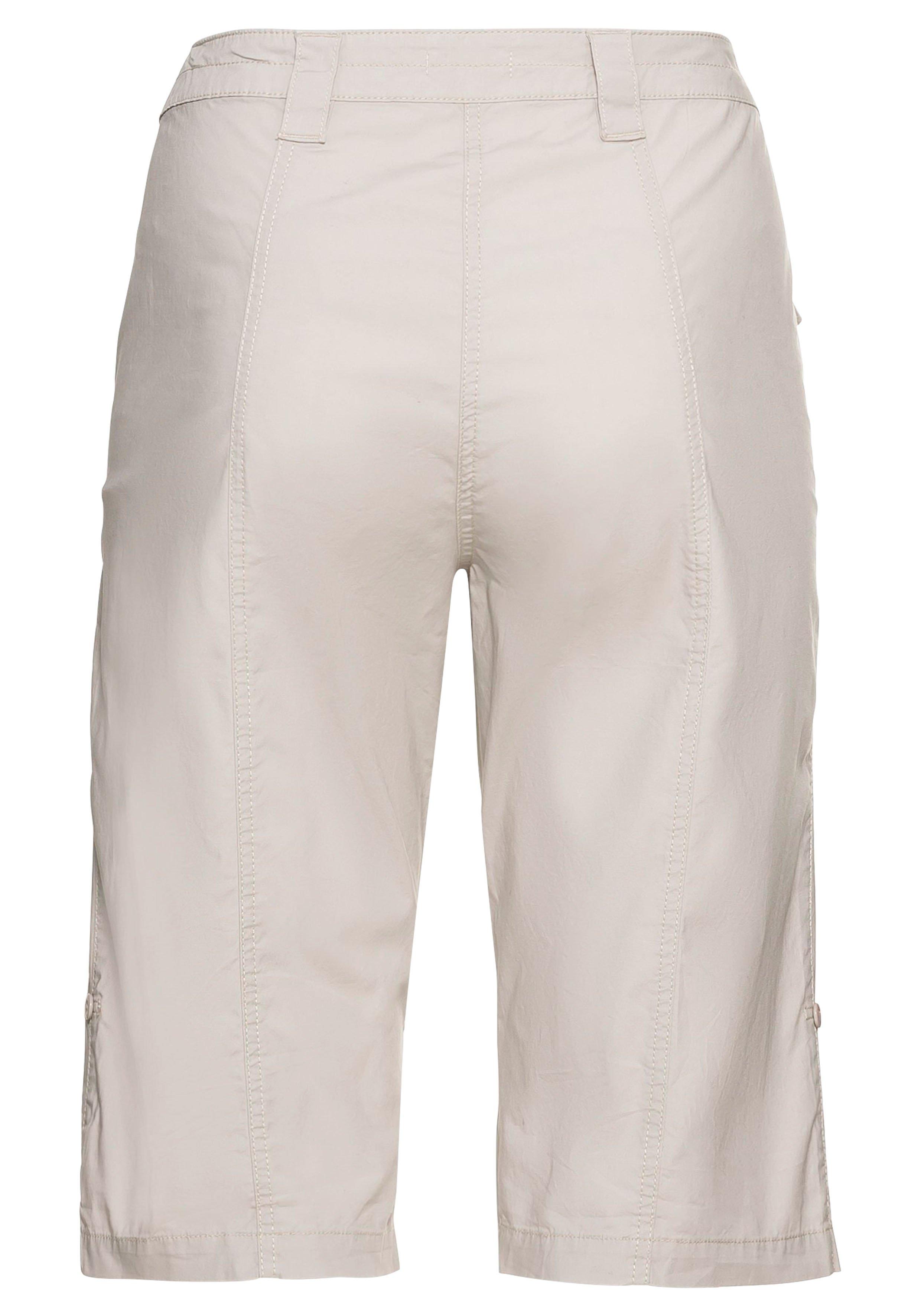 Stretch-Bermudas mit aufgesetzten Taschen und Patten