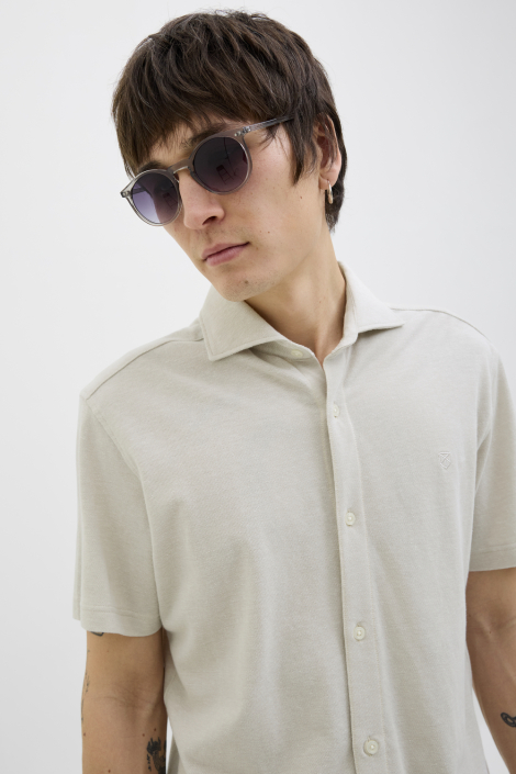 Jack & Jones beige heren overhemd