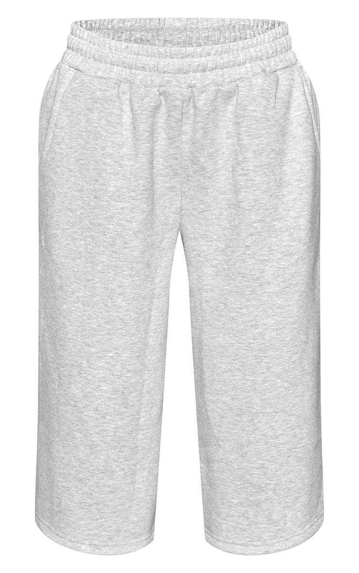 Gris Chiné Short Molleton Long Oversize