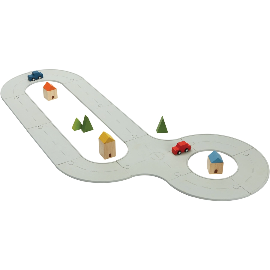 PlanToys Straßen und Schienen Set groß