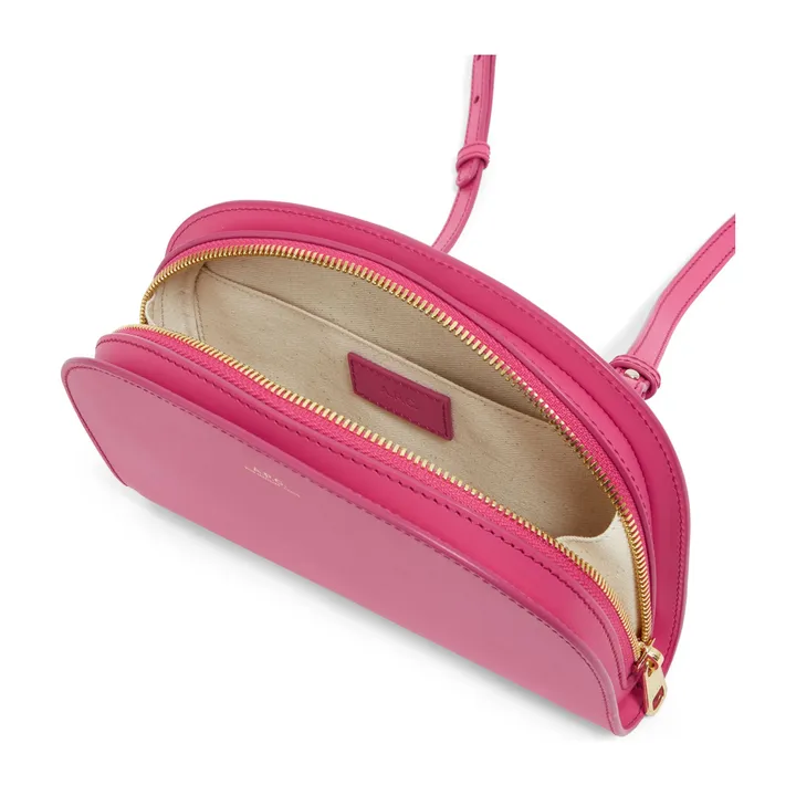 A.P.C. Clutch Demi-Lune Cuir Lisse | Rose fuschia