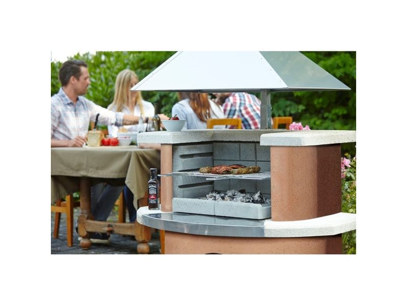 Buschbeck Kampen Grillkamin 110 x 65 x 197 cm Gartengrillkamin für eine gemütliche Atmosphäre