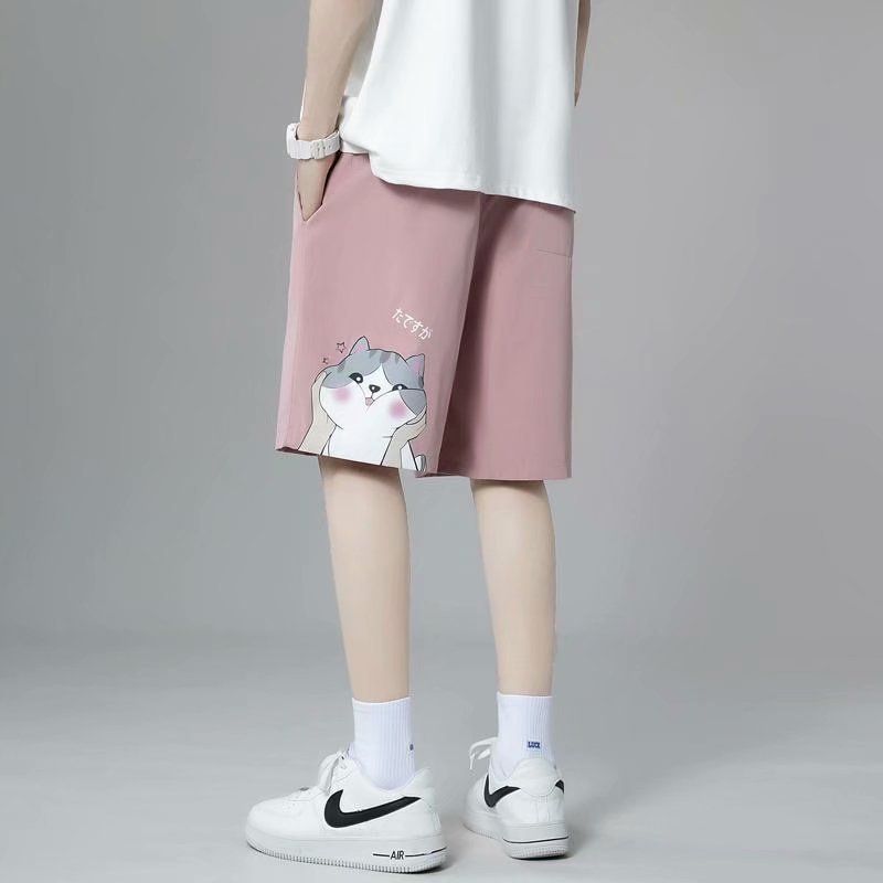 Cowpow - Wijde shorts met kattenprint