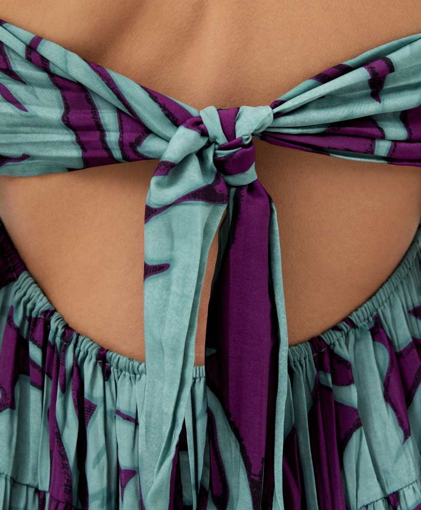 Vestido longo sem alças