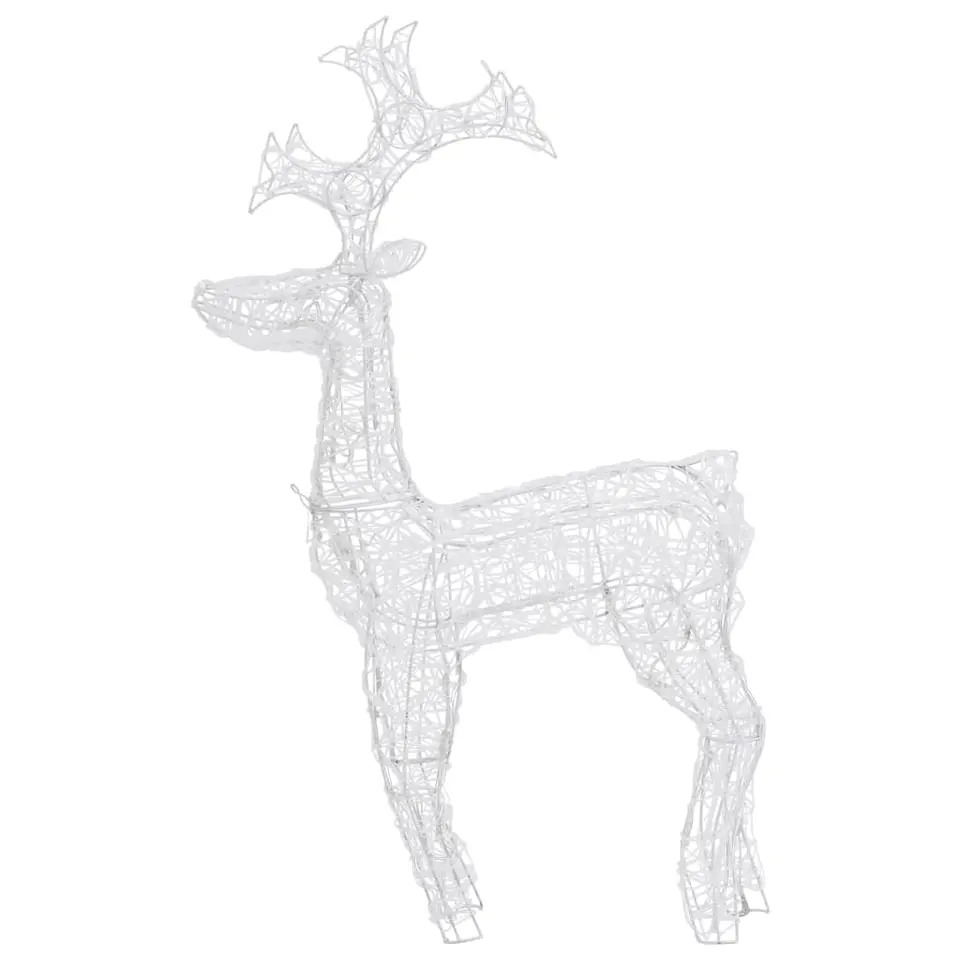 vidaXL - Rendier Kerstdecoratie - Warm white - 60 x 16 x 100 cm