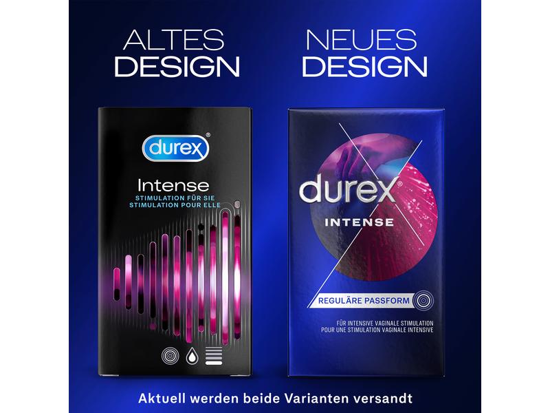 Durex Kondome Intense Orgasmic 10 Stück Hochwertige Präservative zur sicheren Verhütung