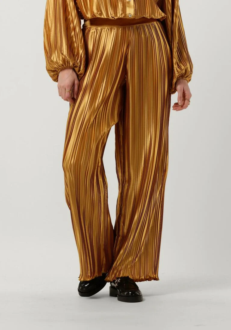 AMAYA AMSTERDAM gouden amaya amsterdam wijde broek abby plisse pants