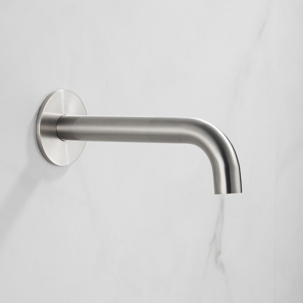 Saniclear Plus Stripes inbouw badkraan met 20cm uitloop en staafhanddouche RVS