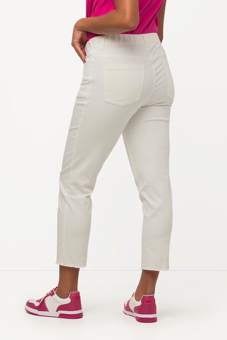 7/8-Hose Sienna, Fransensaum, schmales Bein