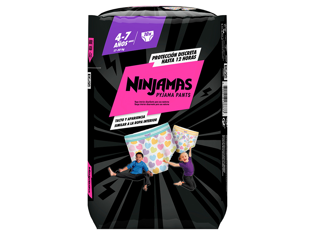 FRALDAS DODOT NINJAMAS CORAÇÃO T7 4-7 ANOS 17-30 KG 10UN
