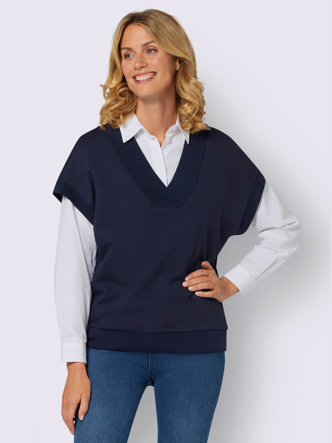 Débardeur en tricot molletonné pur coton