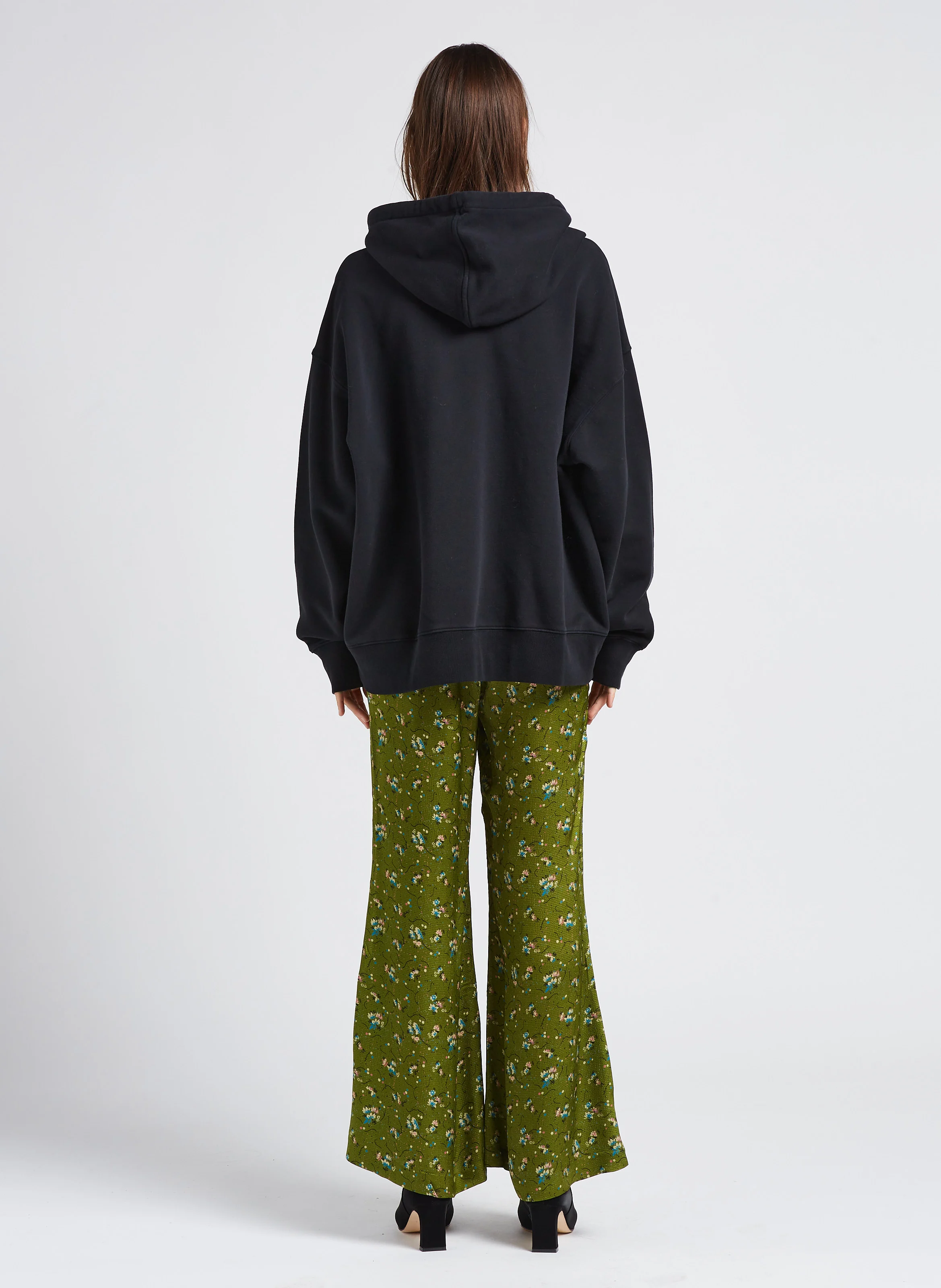 GAN - Pantalon large imprimé fleuri | Vert