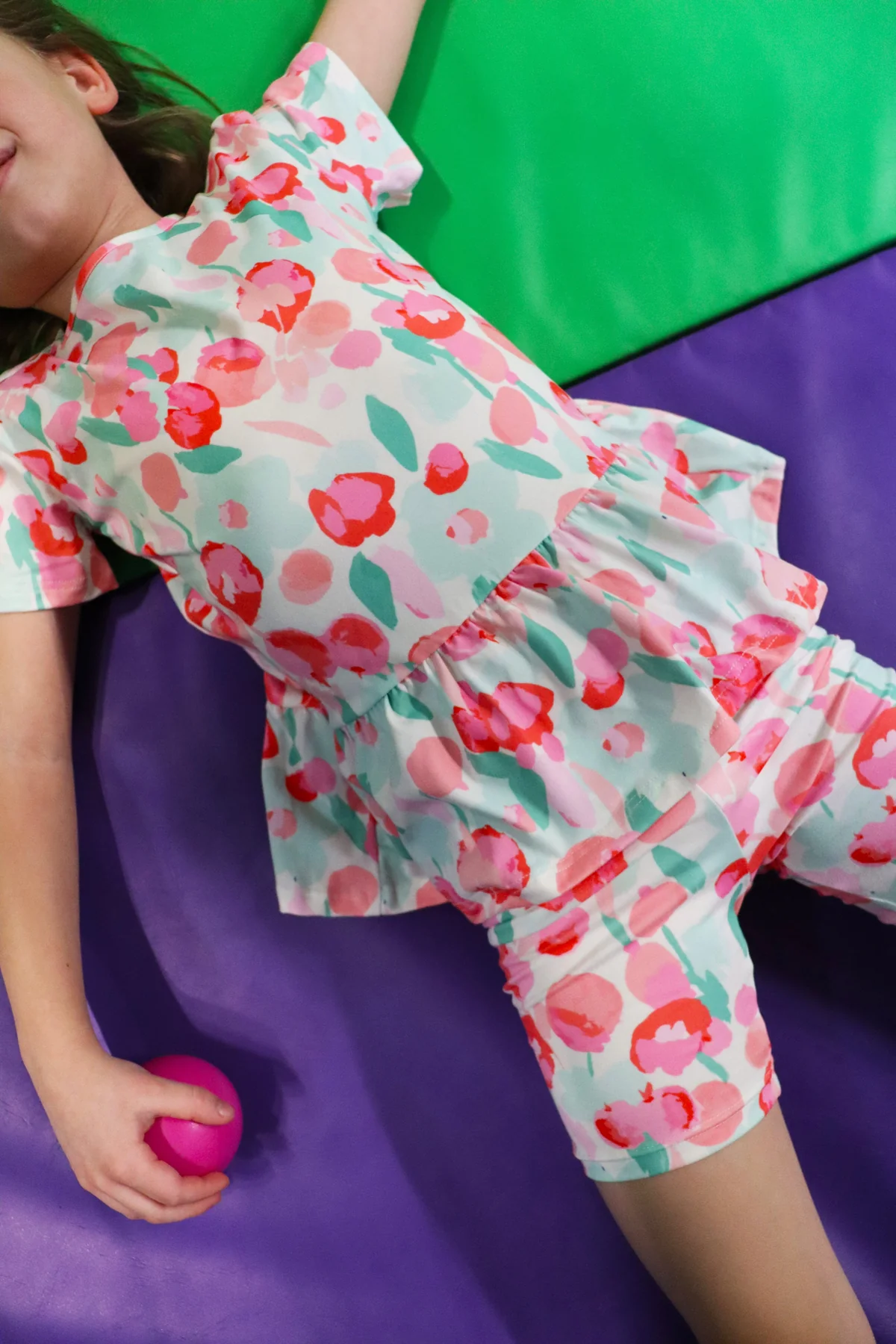 Liberte Ami Alma-Frill-T-Shirt (Kids) int pink flower