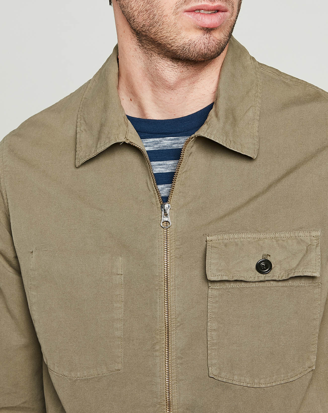 Hartford Veste en Coton & Lin Dawson kaki