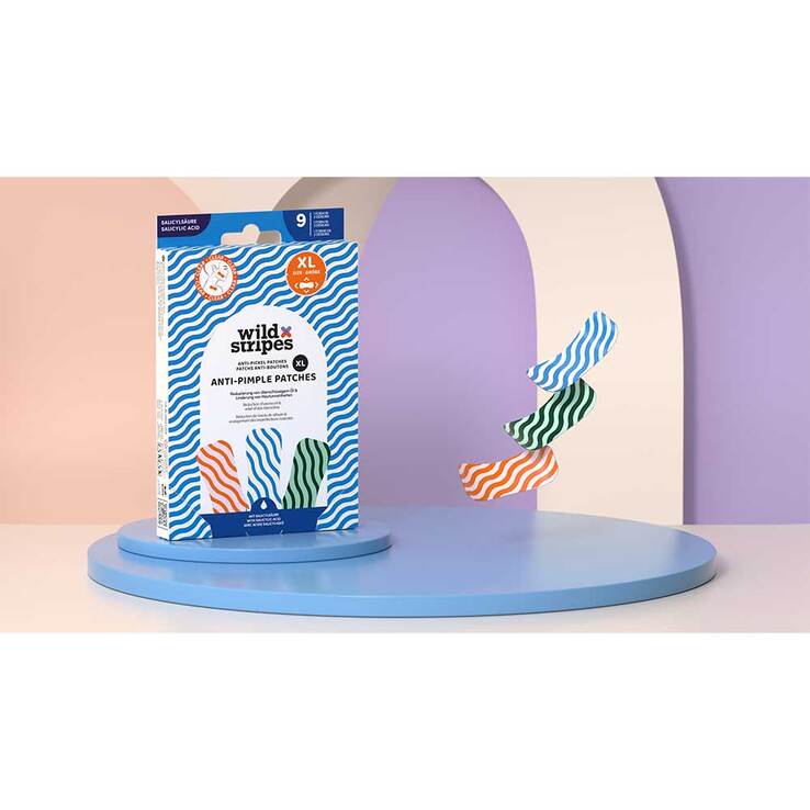 Wild Stripes Anti-Pimple Patches XL Clear, 9 St