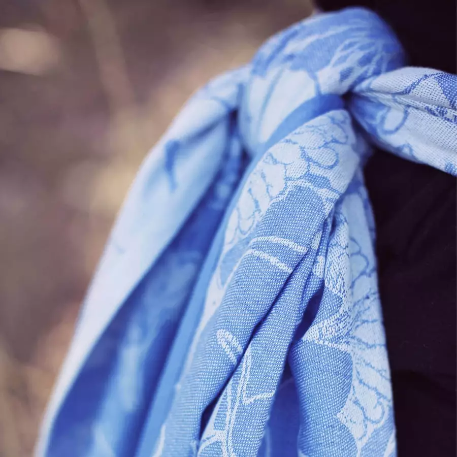 Hoppediz Babytragetuch Gewebtes Tragetuch Florenz blau