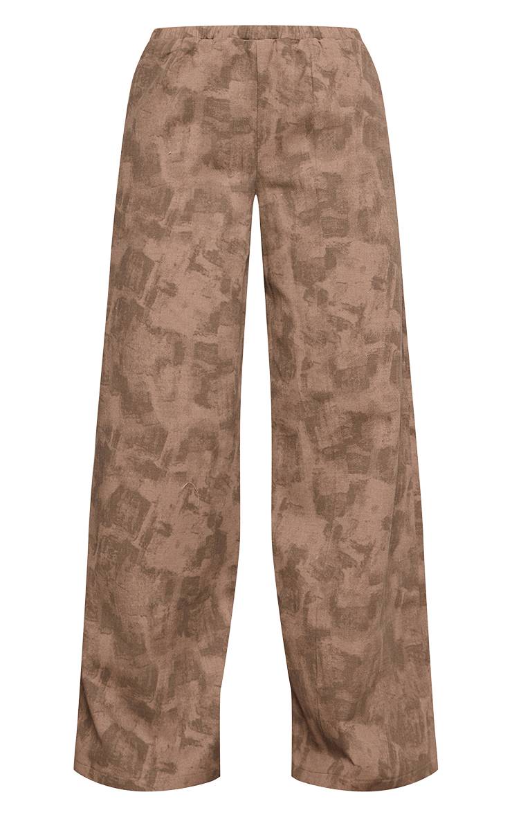 Kaki Pantalon Petite Taille Élastiquée Imprimé Camouflage