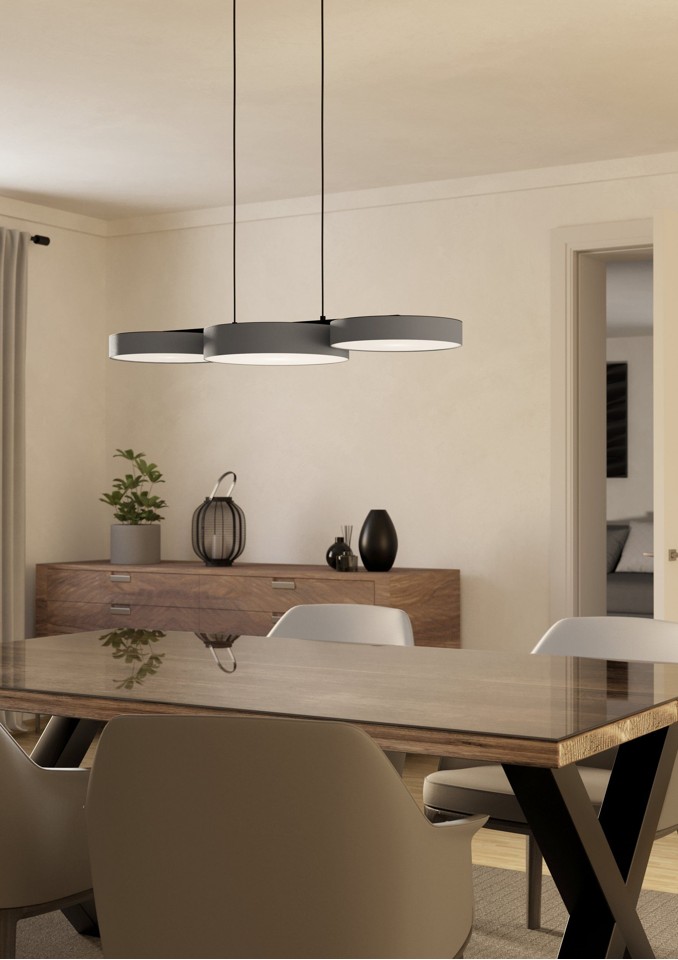 EGLO - Barbano-Z langbordspendel grå L84,5 - RGB + TW - Zigbee, Bluetooth