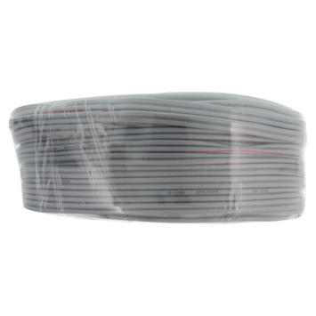 Q-Link luidsprekersnoer 2x0.25mm 25 meter grijs