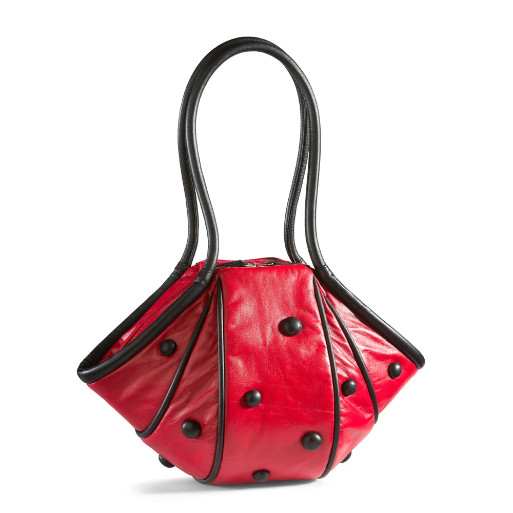 Ladybird Red - Black Classic Leather