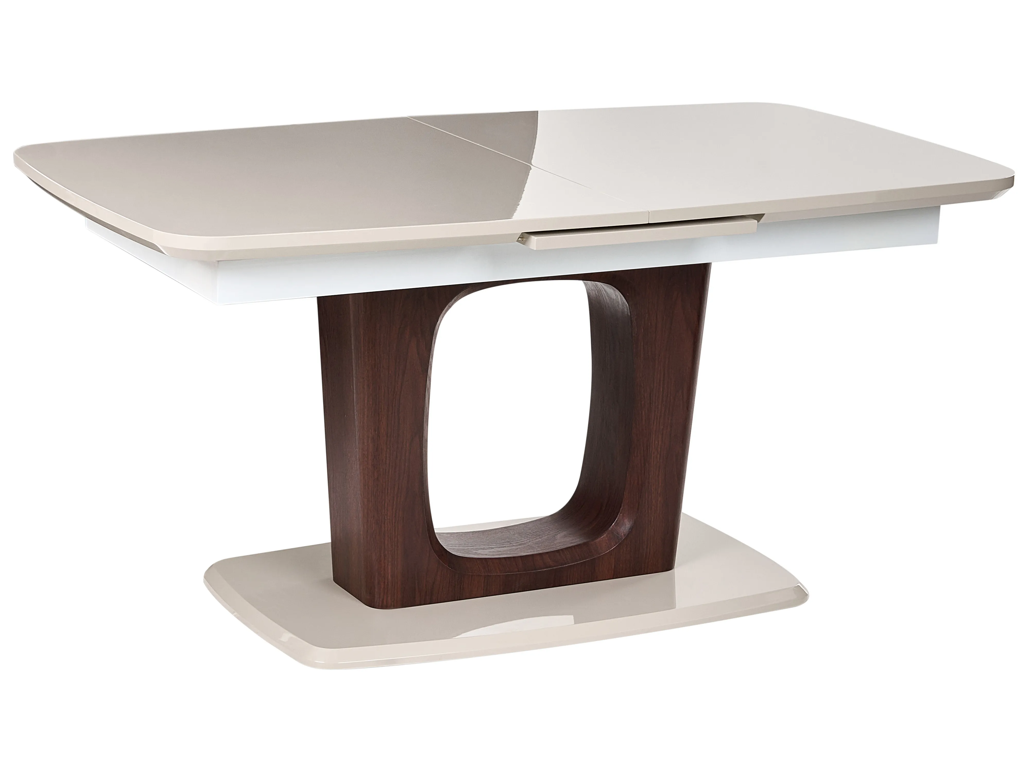 Eettafel uitschuifbaar BERRIGAN Lichtbeige 90 cm 160/200 cm