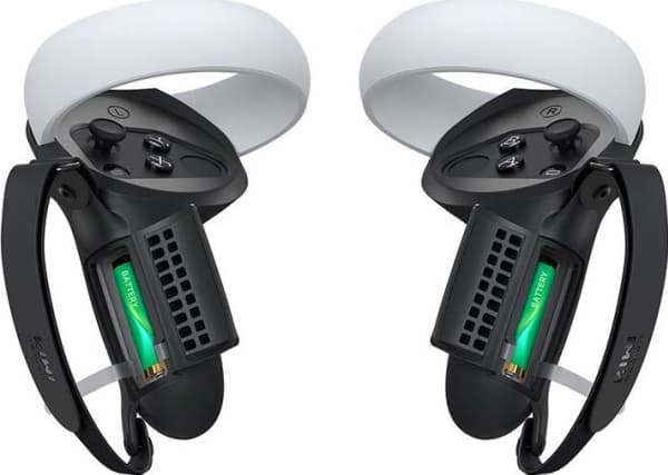 Kiwi Design Q1 PRO-2.2 kontrollerveske med batterihull og holder for Meta Quest 2 Sort