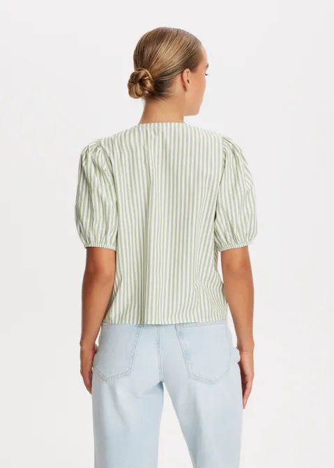 Blouse met strik details groen (GRN.K)
