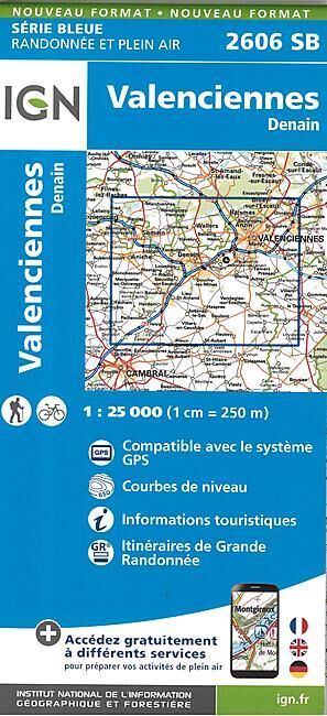 IGN - 2606 SB VALENCIENNES DENAIN 1 25 000