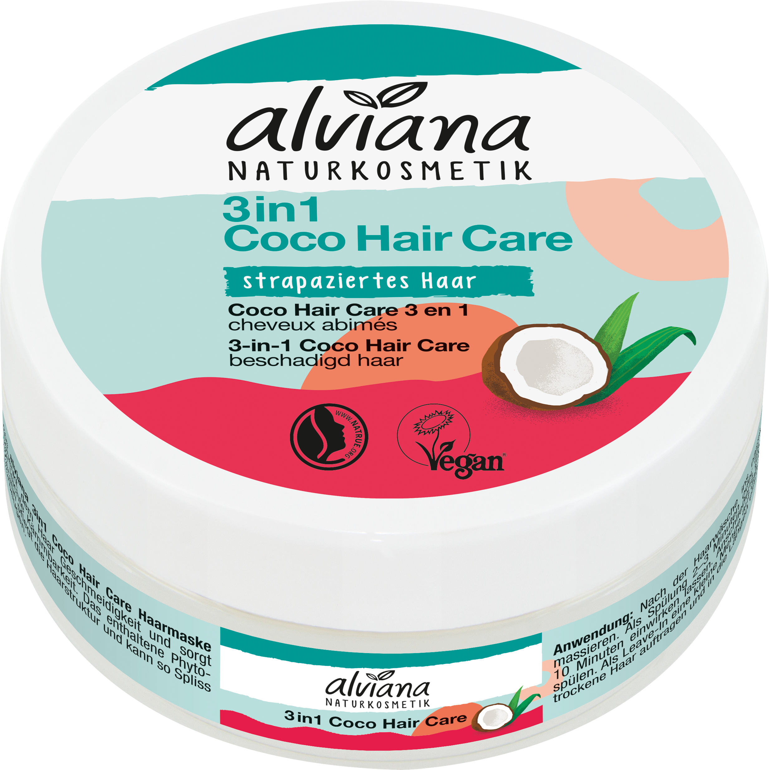 alviana Naturkosmetik  3in1 Coco Hair Care Bio-Kokosöl, 150 ml