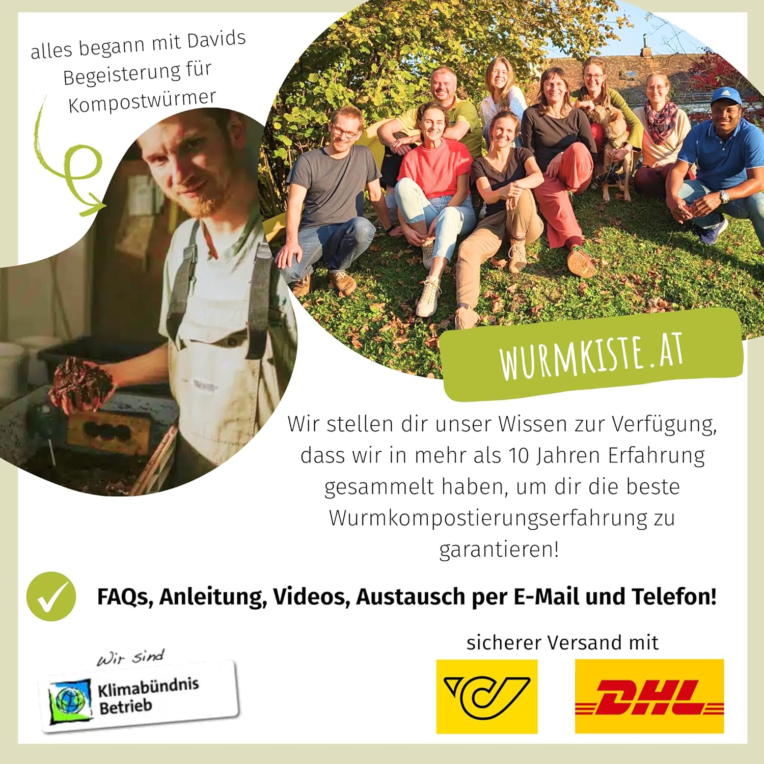 Wurmkomposter Starterset | 150L Wurmfarm + 500 Wurmkiste Würmer