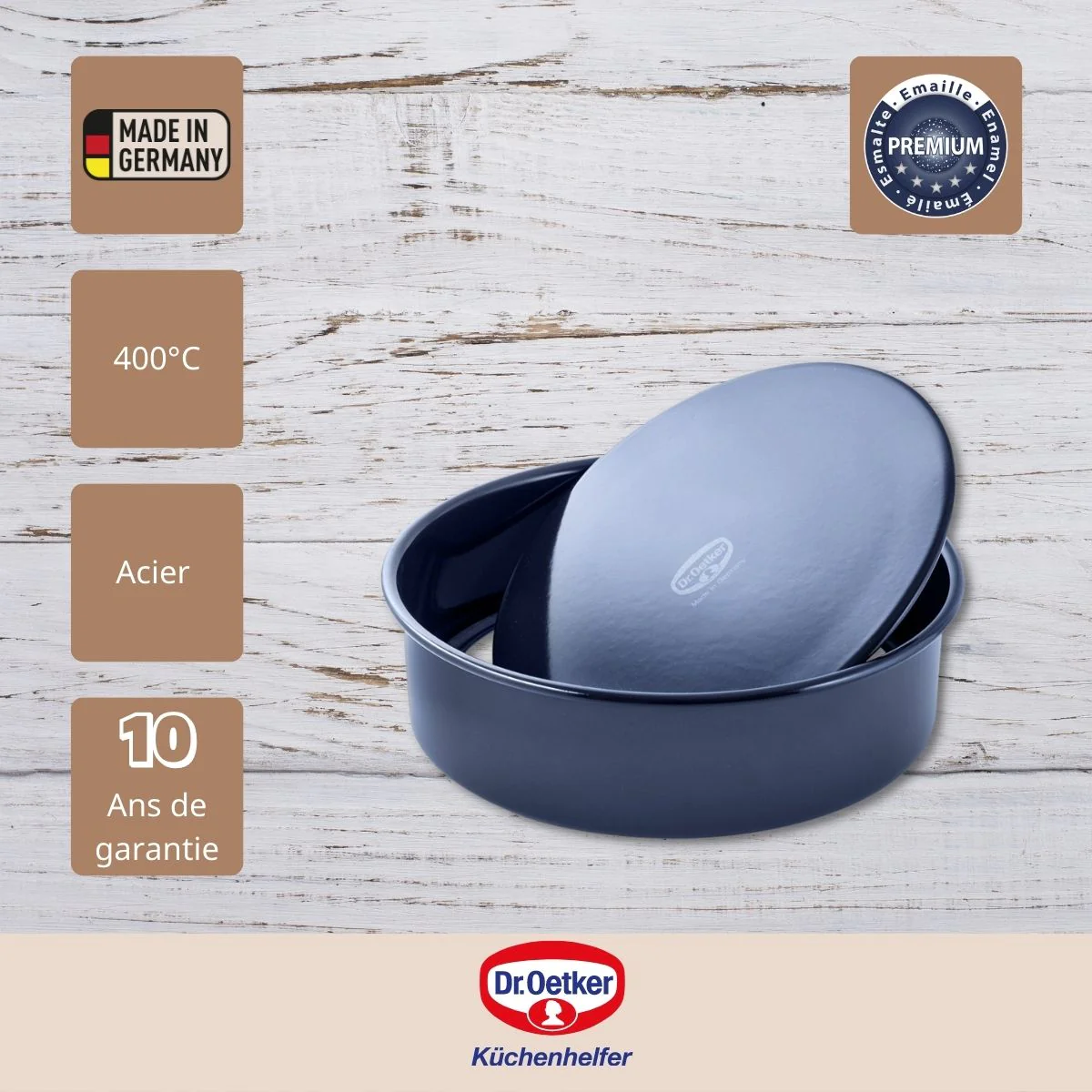 Moule à manqué fond amovible 26,5 cm Back Liebe Dr. Oetker