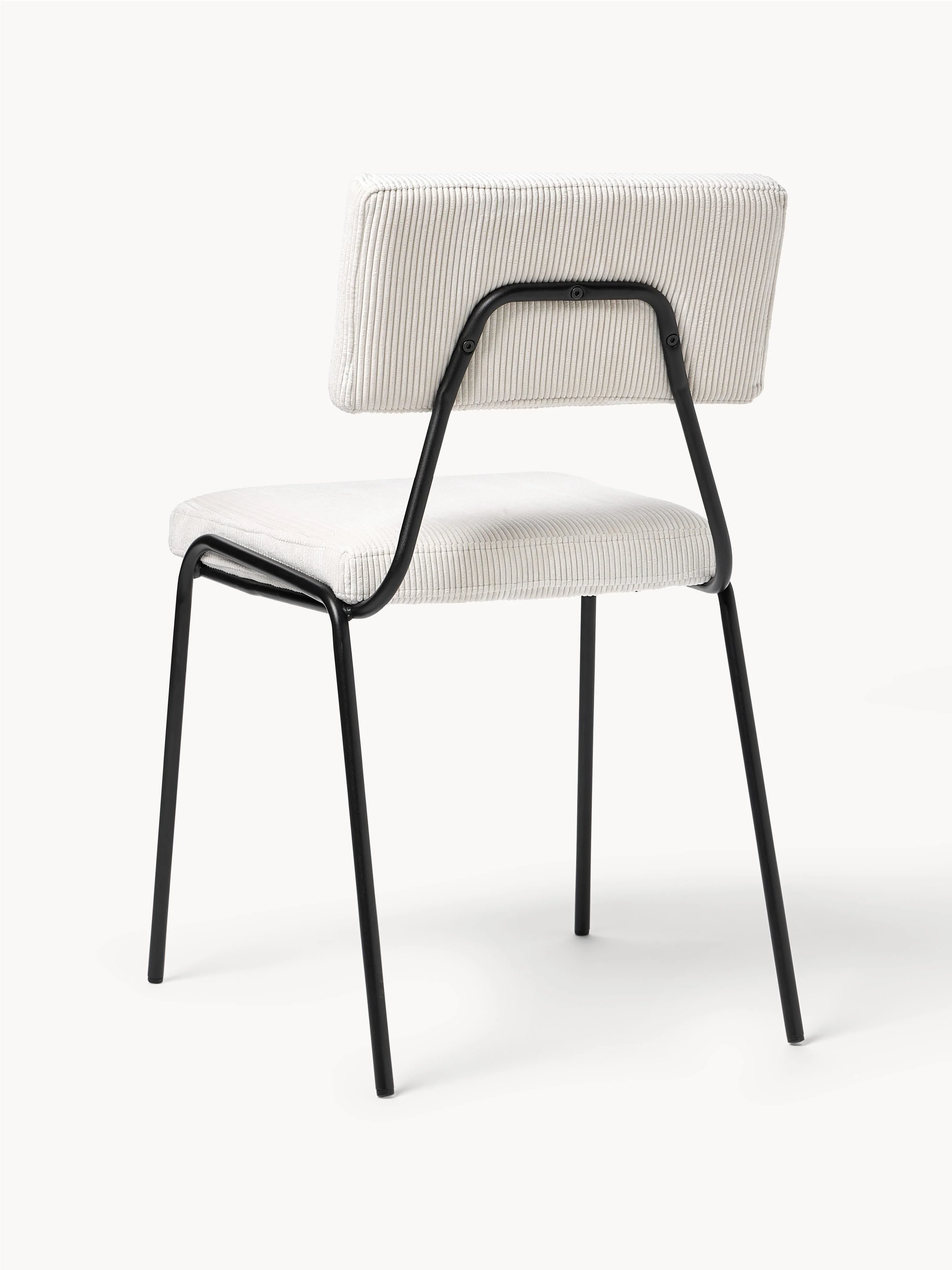 Corduroy gestoffeerde stoelen Mats, 2 stuks