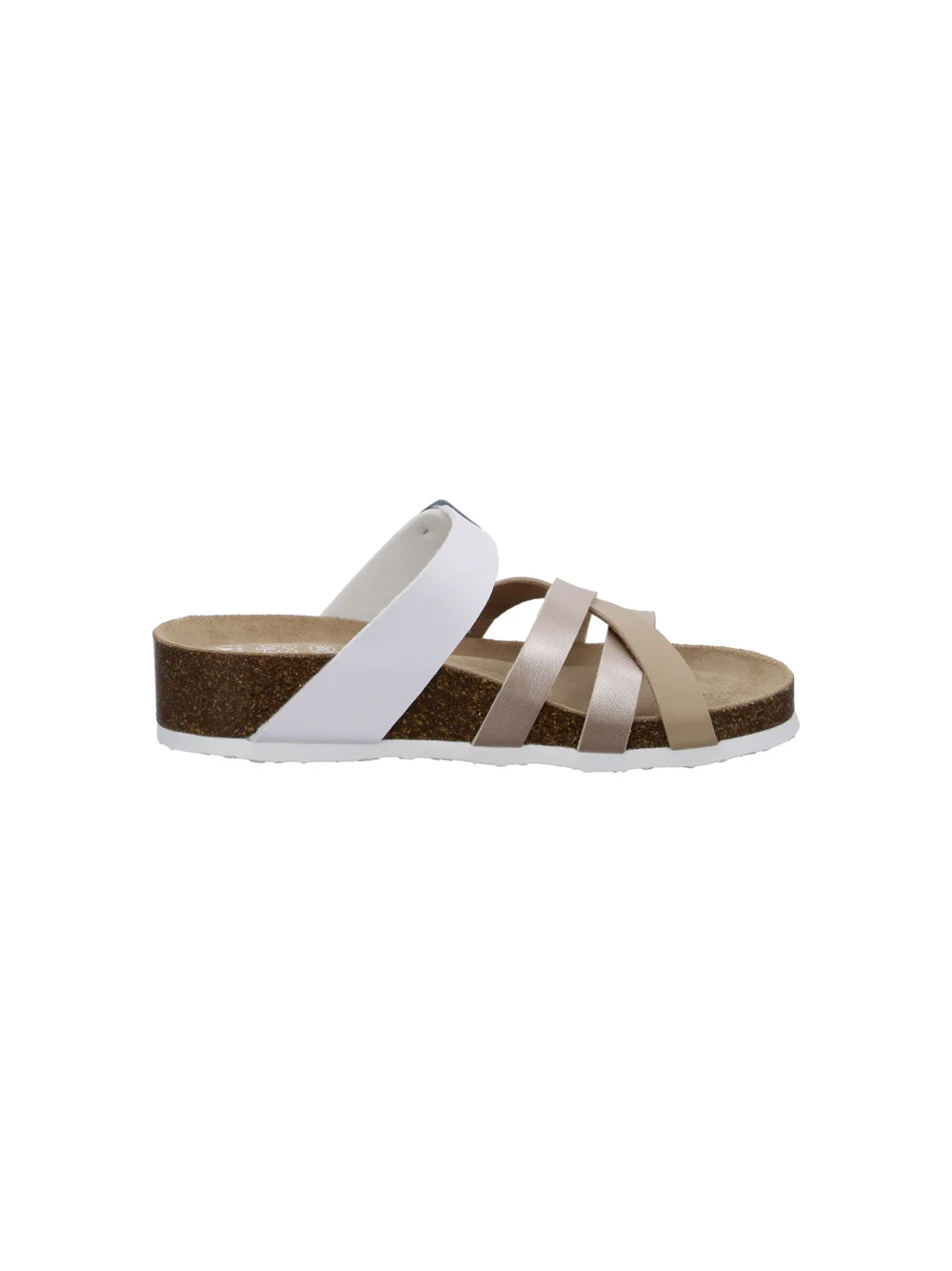 Pantoletten Bali beige weiß