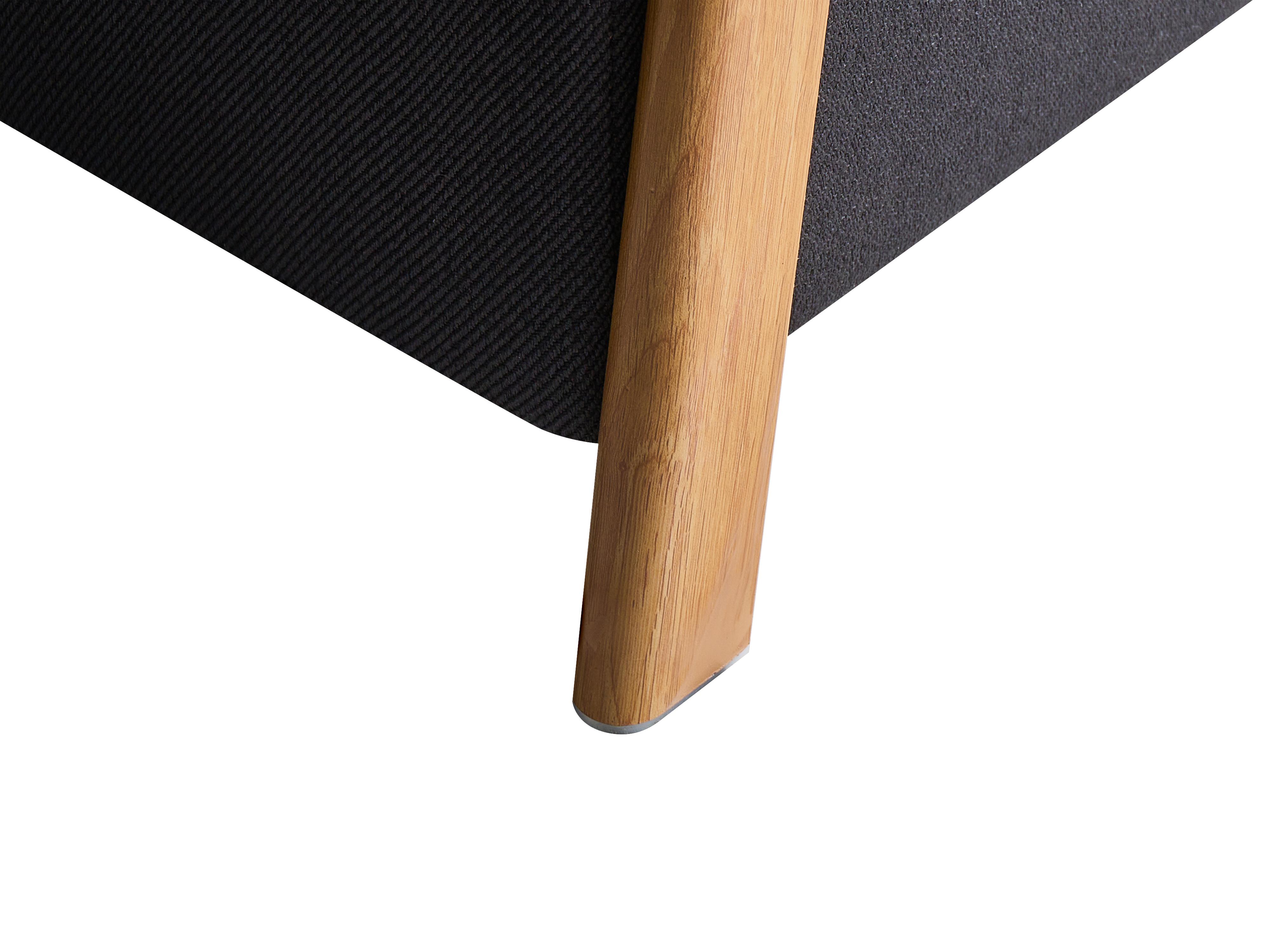 Poef met opbergruimte EDLAND Stof 45 cm 43 cm Zwart