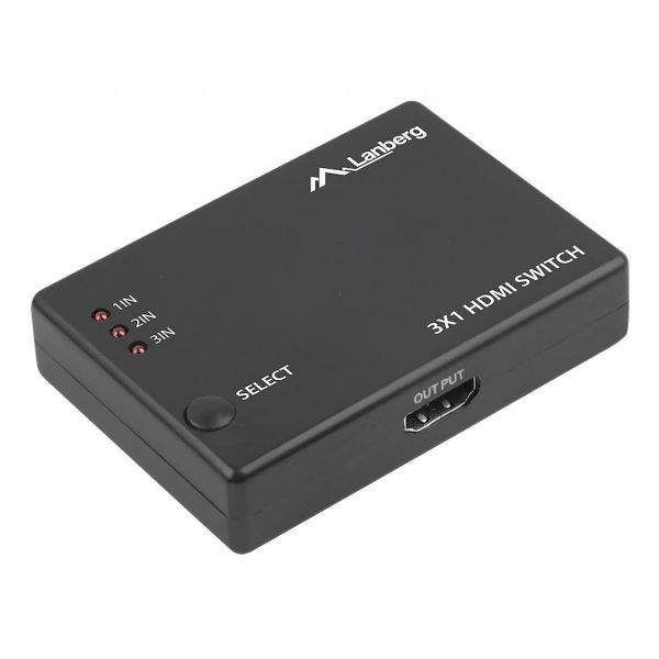 Lanberg Switch Video Lanberg 3 X Hdmi   Micro USB Black