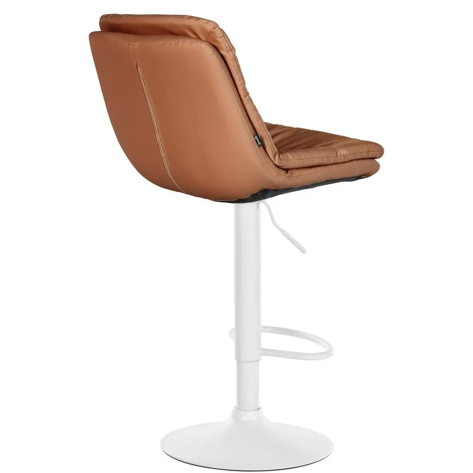 CLP Barkruk Laurel zwart Frame - Kunstleer - licht bruin