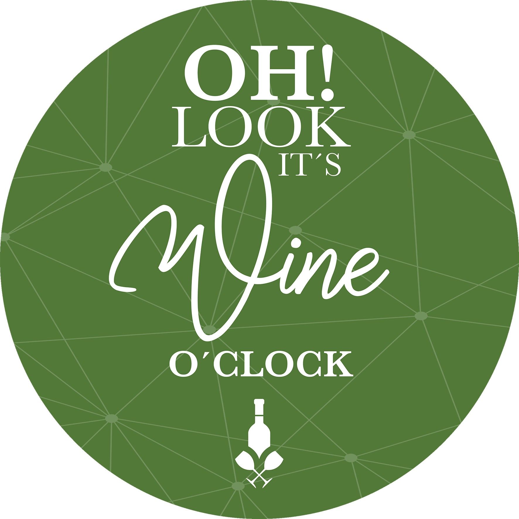 Glasbild IT\'S WINE O\'CLOCK