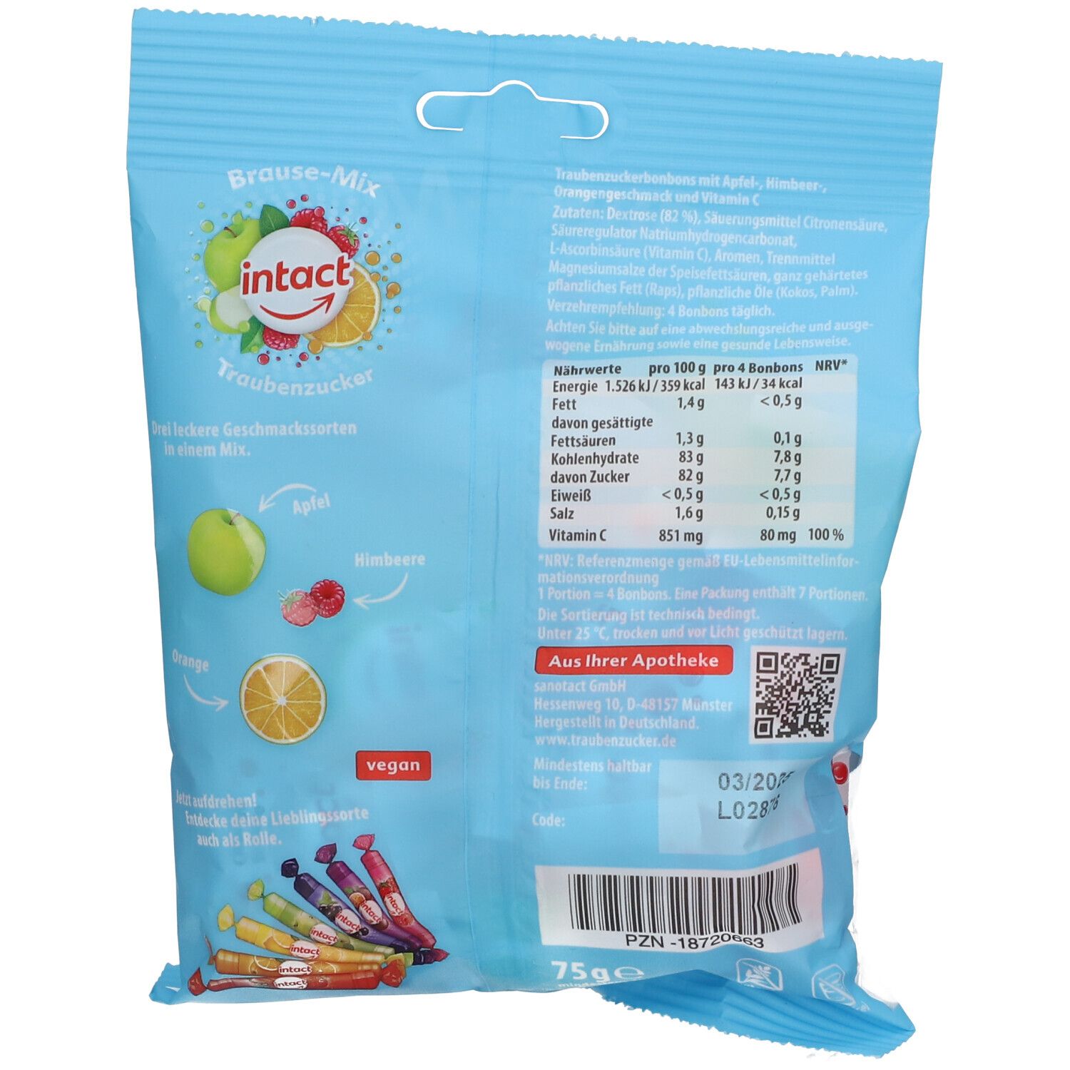 intact® Traubenzucker Brause-Mix